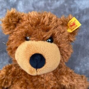 Steiff Teddy Bear Charley Plush Ear Button Bean Bottom Stuffed Animal 11” READ